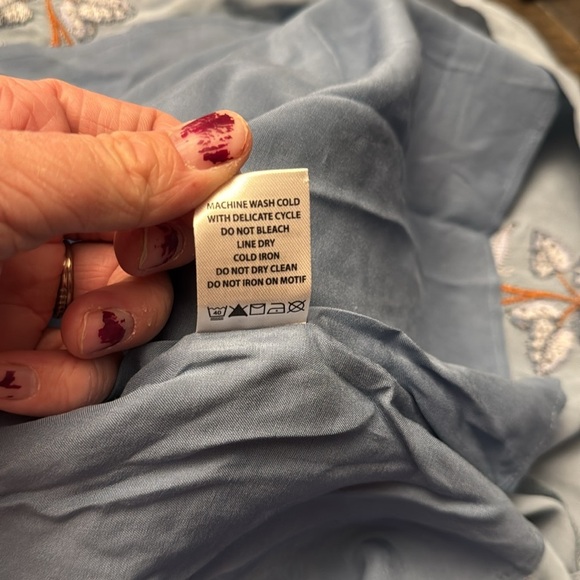 NEW SPARTINA 449 mara smocked dress in oyster factory embroidery size XXL - Picture 10 of 13